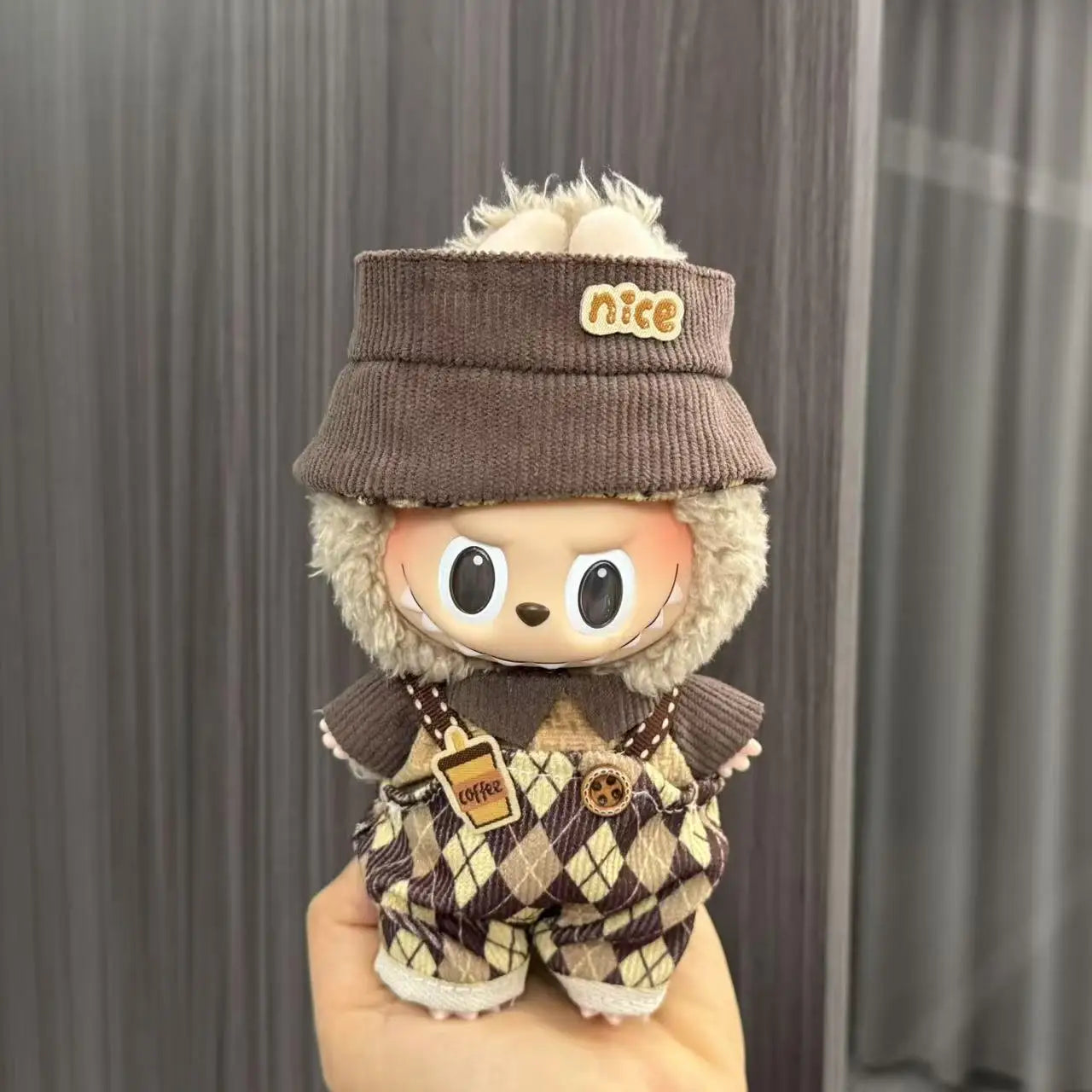 Cute Doll Clothes for LABUBU Mini Plush Doll Clothing Set The Monsters Outfit 17cm Cotton Doll Dress Hat Accessories Kids Gift