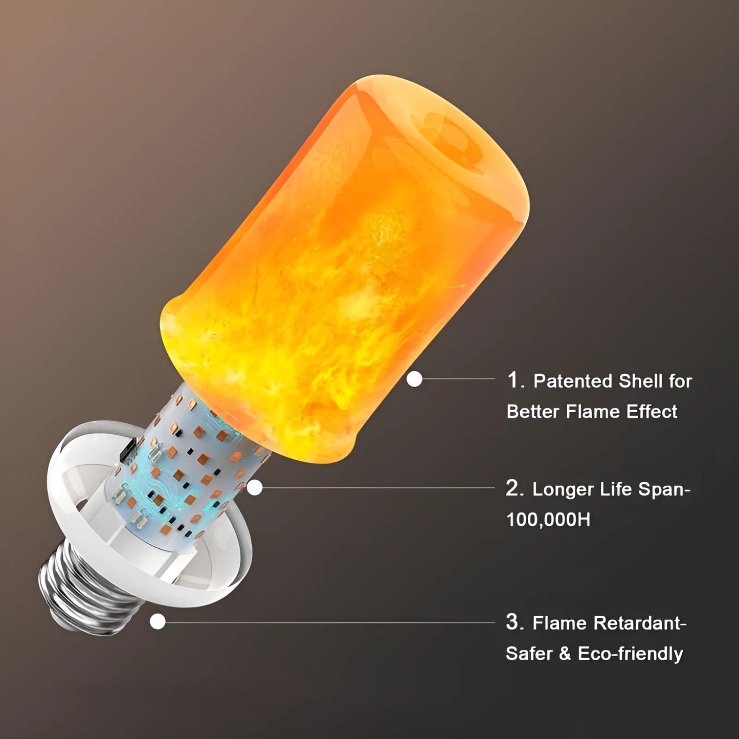 Hot 9W E14 E27 B22 LED Flame Bulb Fire lamp Corn Bulb Flickering LED Light Dynamic Flame Effect AC110V 220V for Home Lighting
