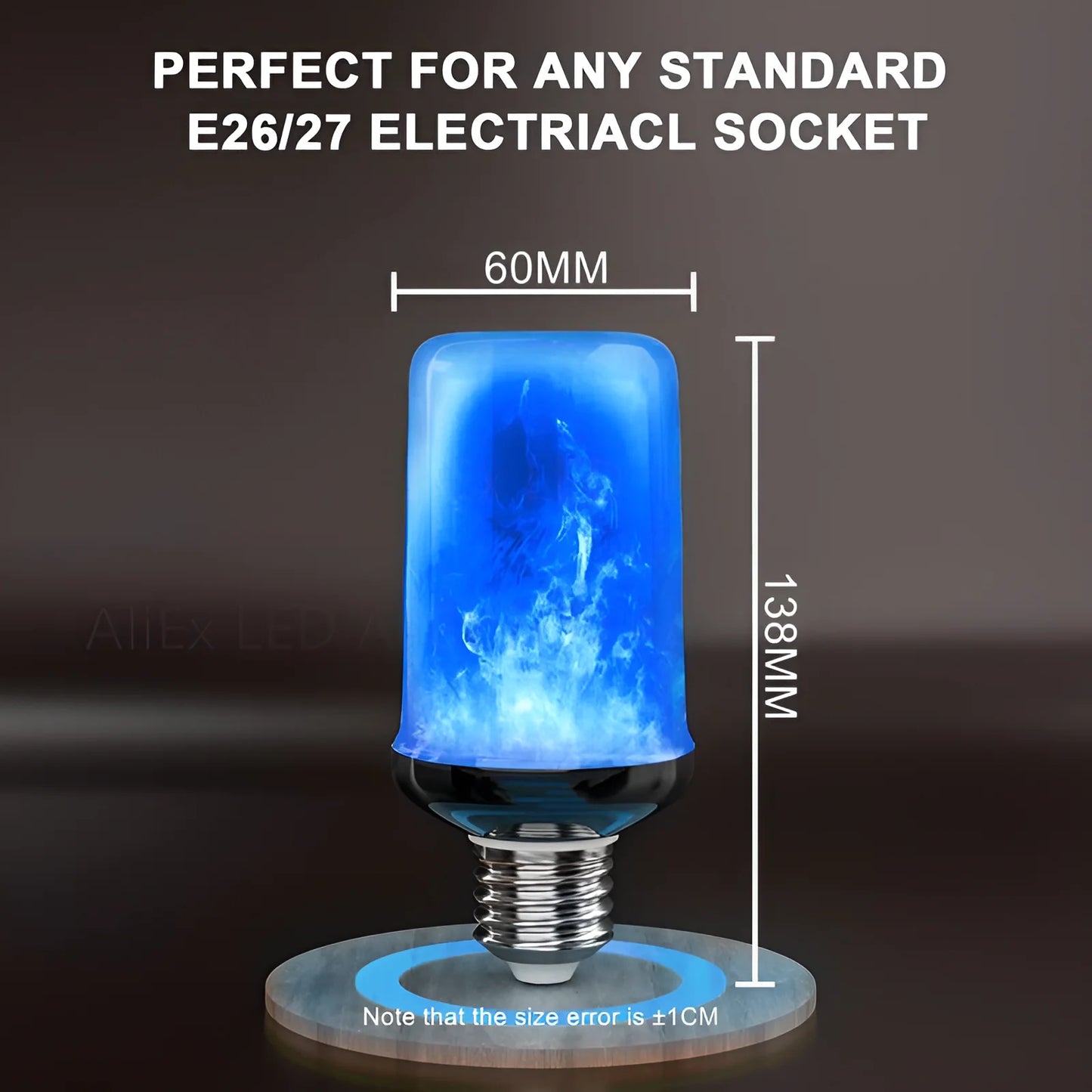 Hot 9W E14 E27 B22 LED Flame Bulb Fire lamp Corn Bulb Flickering LED Light Dynamic Flame Effect AC110V 220V for Home Lighting