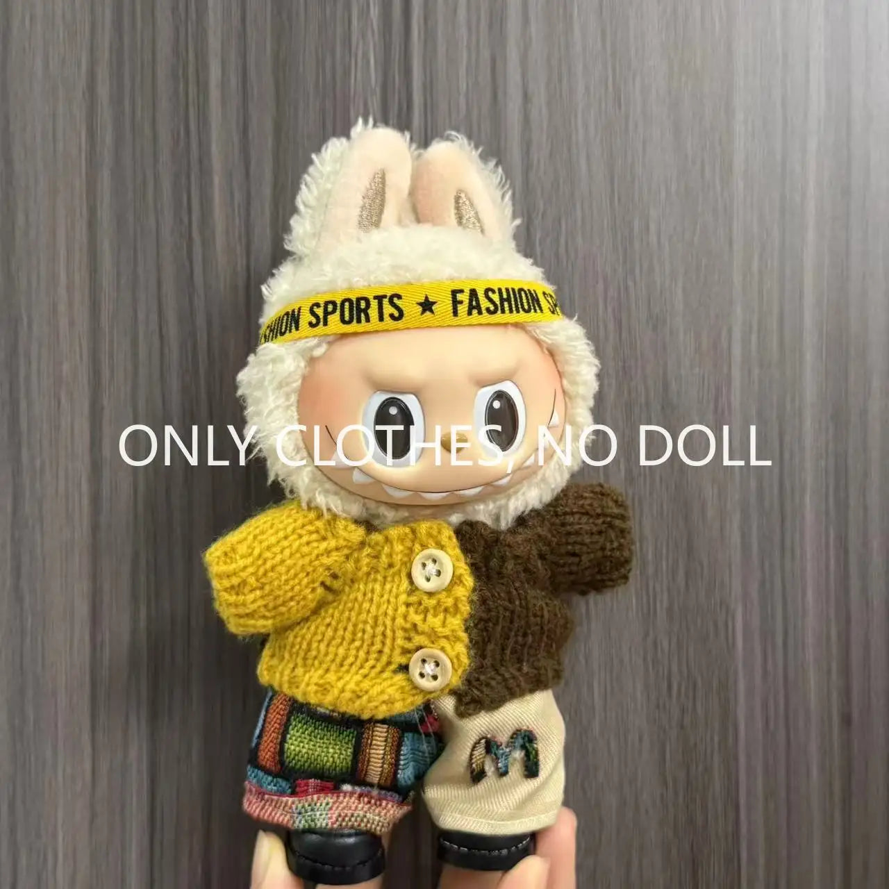Cute Doll Clothes for LABUBU Mini Plush Doll Clothing Set The Monsters Outfit 17cm Cotton Doll Dress Hat Accessories Kids Gift