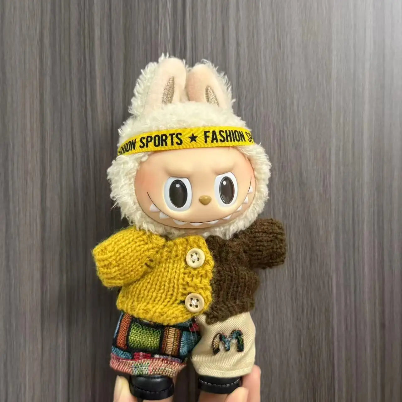 Cute Doll Clothes for LABUBU Mini Plush Doll Clothing Set The Monsters Outfit 17cm Cotton Doll Dress Hat Accessories Kids Gift