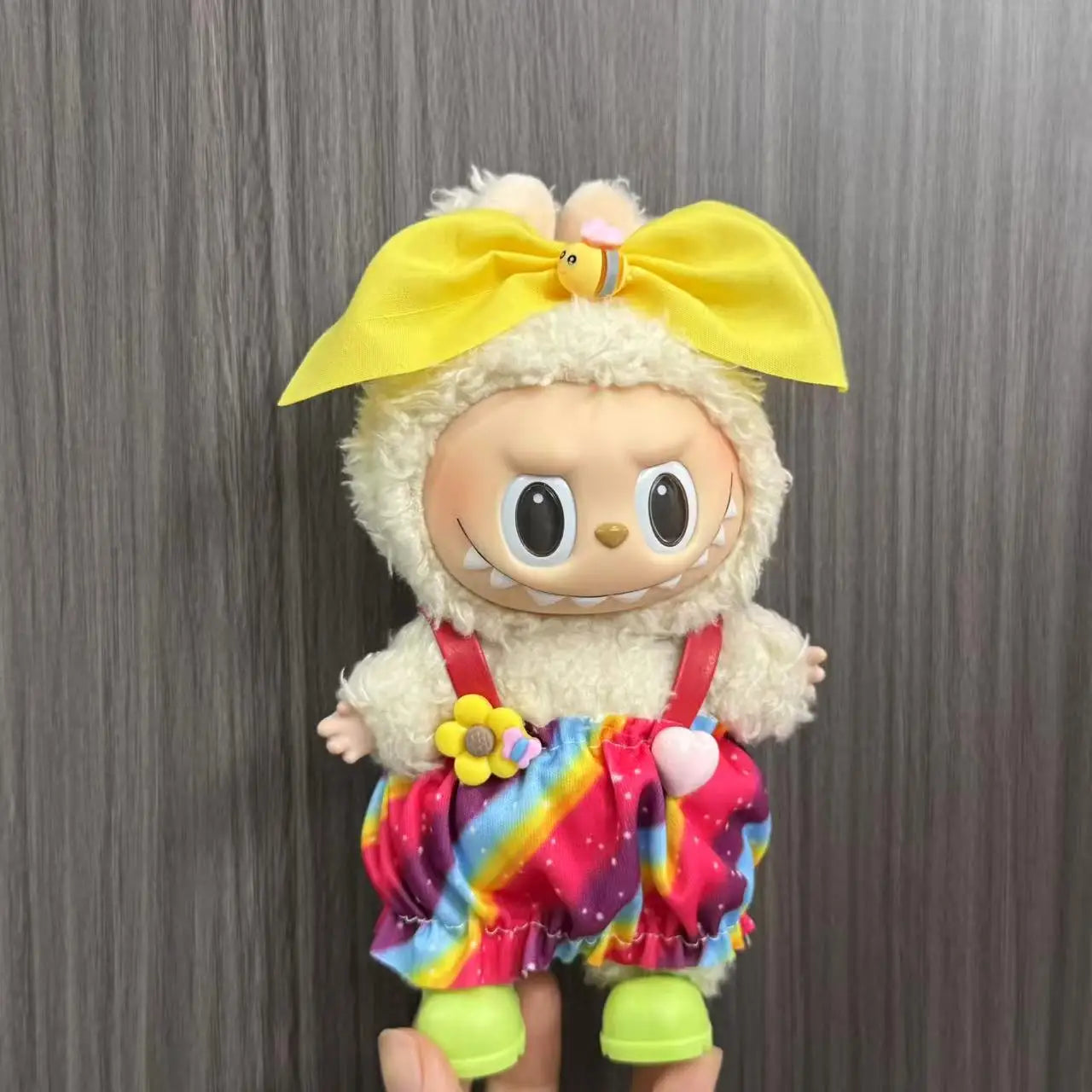 Cute Doll Clothes for LABUBU Mini Plush Doll Clothing Set The Monsters Outfit 17cm Cotton Doll Dress Hat Accessories Kids Gift