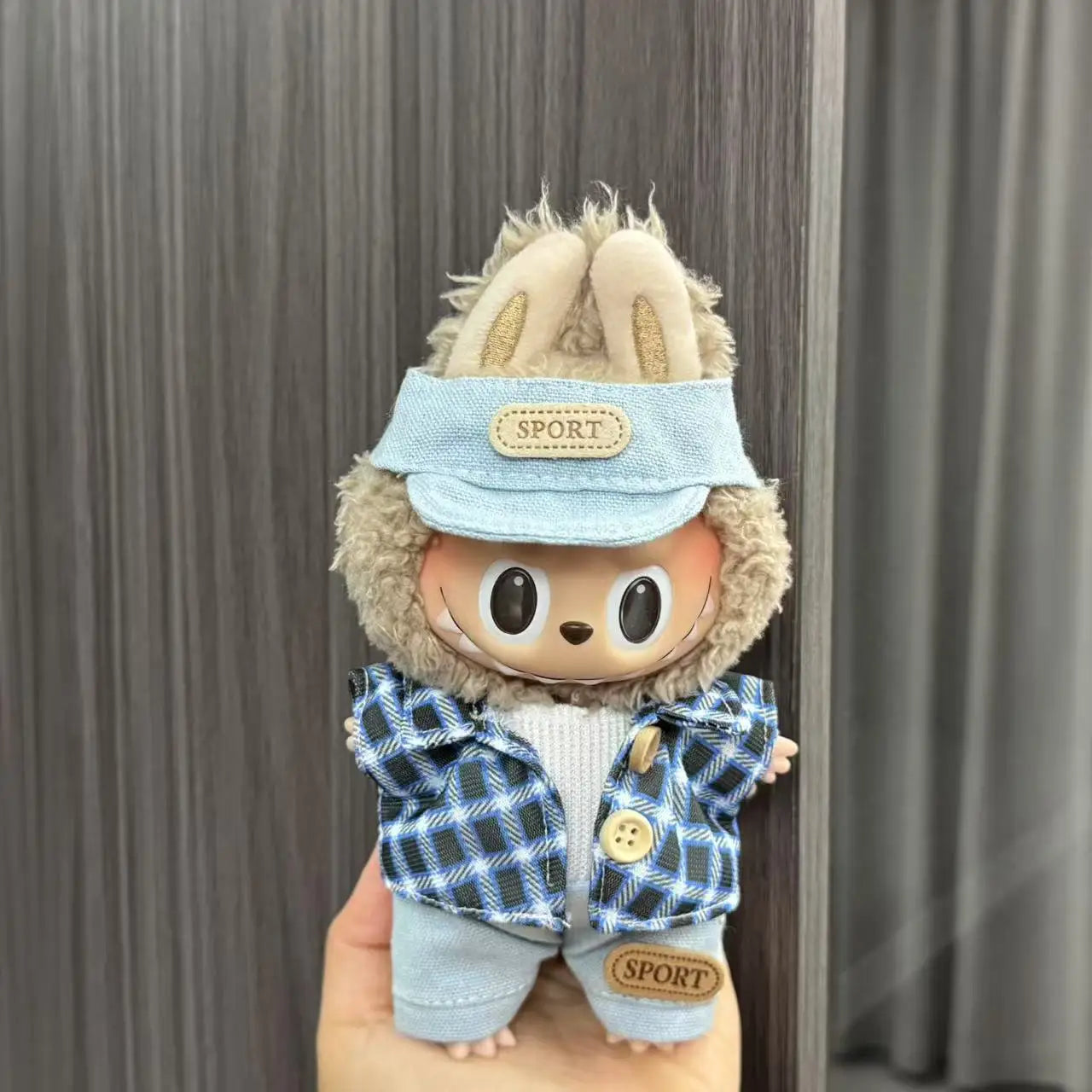 Cute Doll Clothes for LABUBU Mini Plush Doll Clothing Set The Monsters Outfit 17cm Cotton Doll Dress Hat Accessories Kids Gift