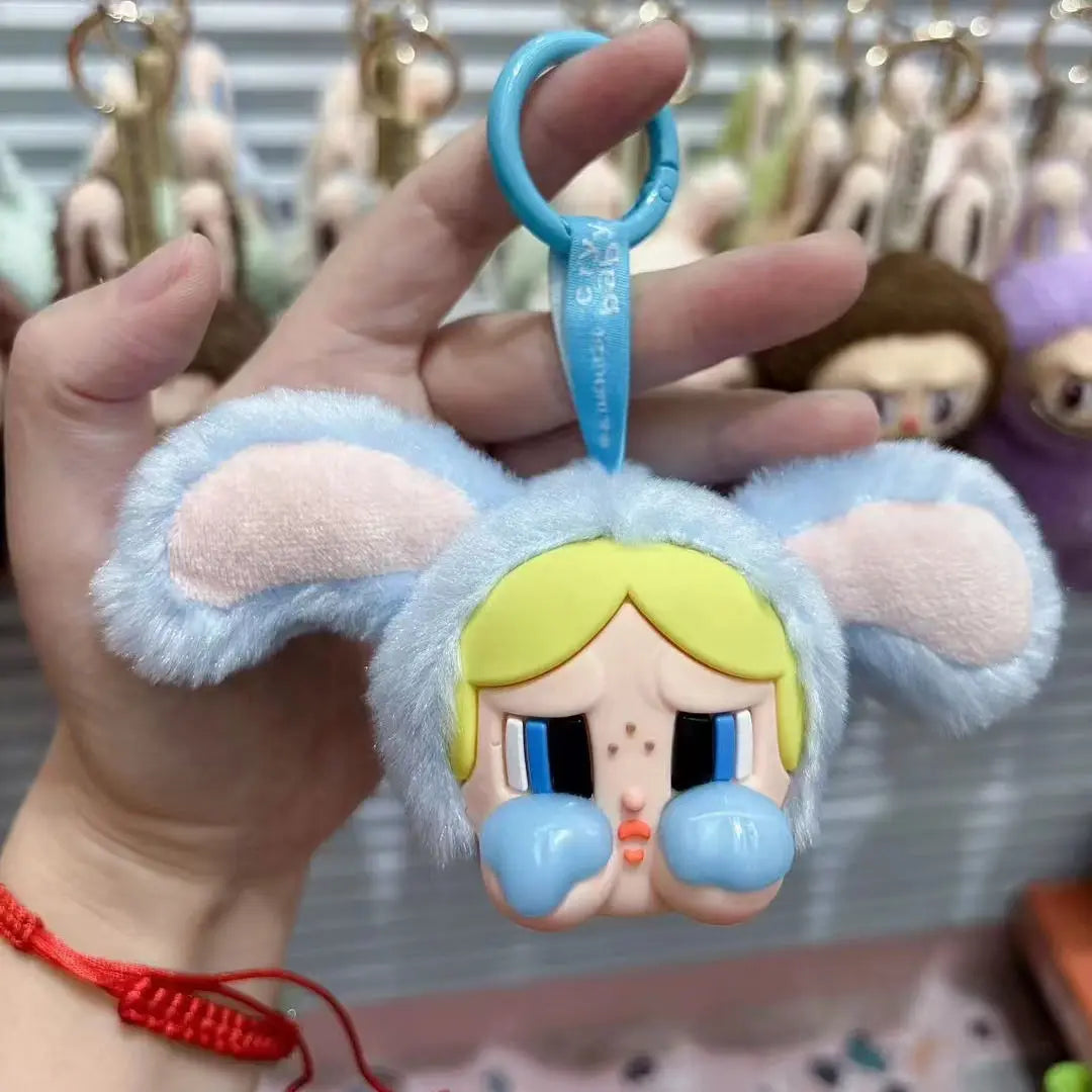 Vinyl Faced Power Girls Doll Bag Decoration Mobile Phone Pendant Cute Ugly Cute Keychain Friend Gift