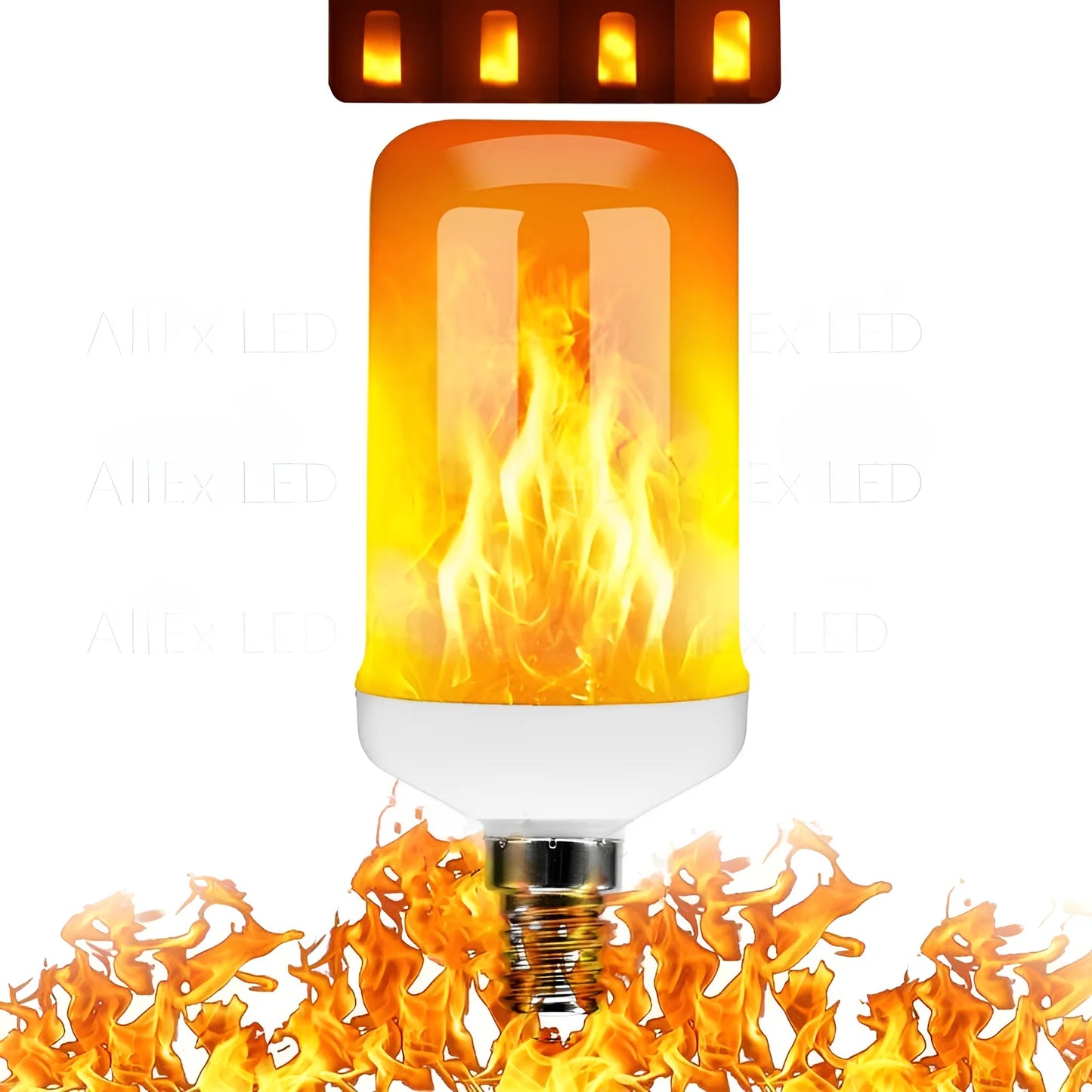 Hot 9W E14 E27 B22 LED Flame Bulb Fire lamp Corn Bulb Flickering LED Light Dynamic Flame Effect AC110V 220V for Home Lighting