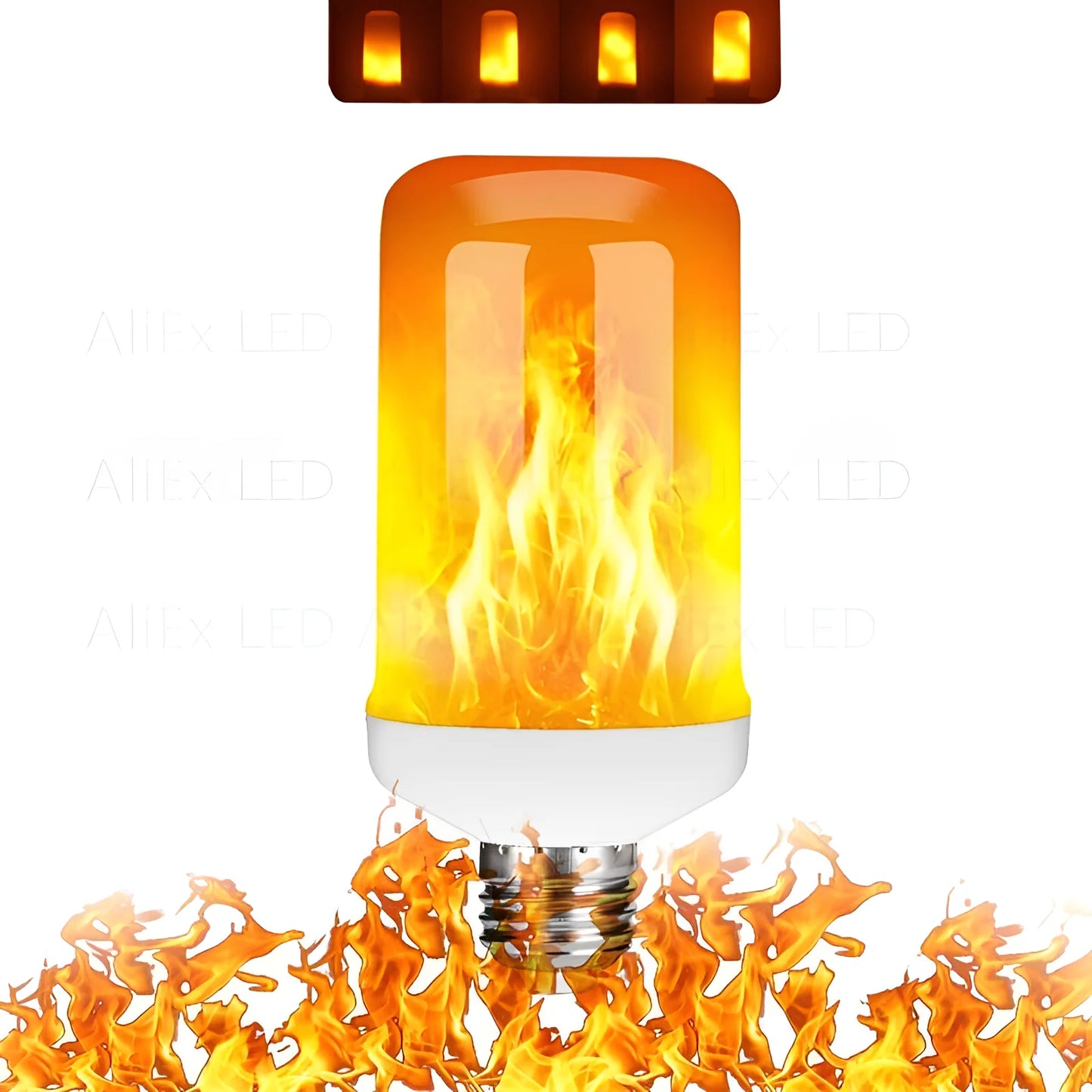 Hot 9W E14 E27 B22 LED Flame Bulb Fire lamp Corn Bulb Flickering LED Light Dynamic Flame Effect AC110V 220V for Home Lighting