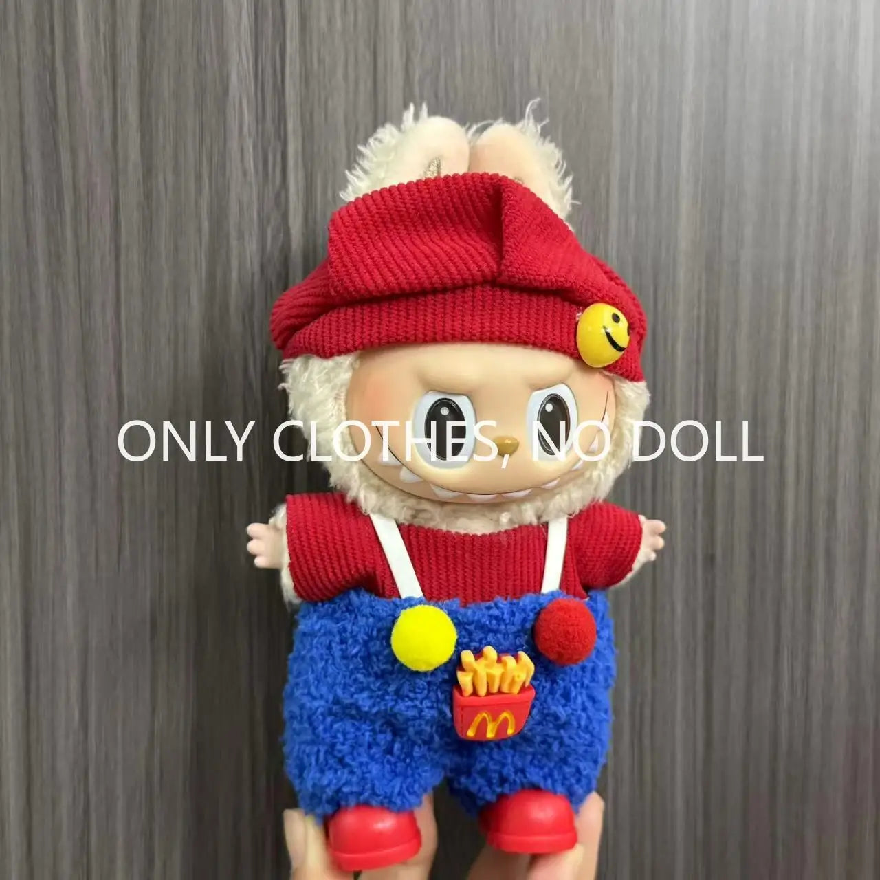 Cute Doll Clothes for LABUBU Mini Plush Doll Clothing Set The Monsters Outfit 17cm Cotton Doll Dress Hat Accessories Kids Gift