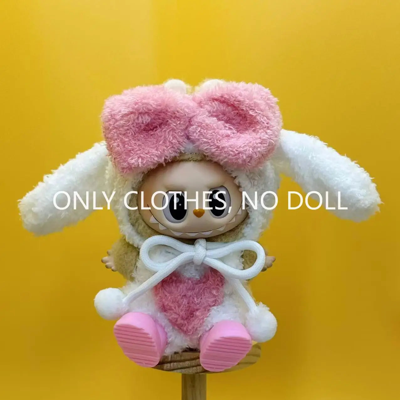 Cute Doll Clothes for LABUBU Mini Plush Doll Clothing Set The Monsters Outfit 17cm Cotton Doll Dress Hat Accessories Kids Gift