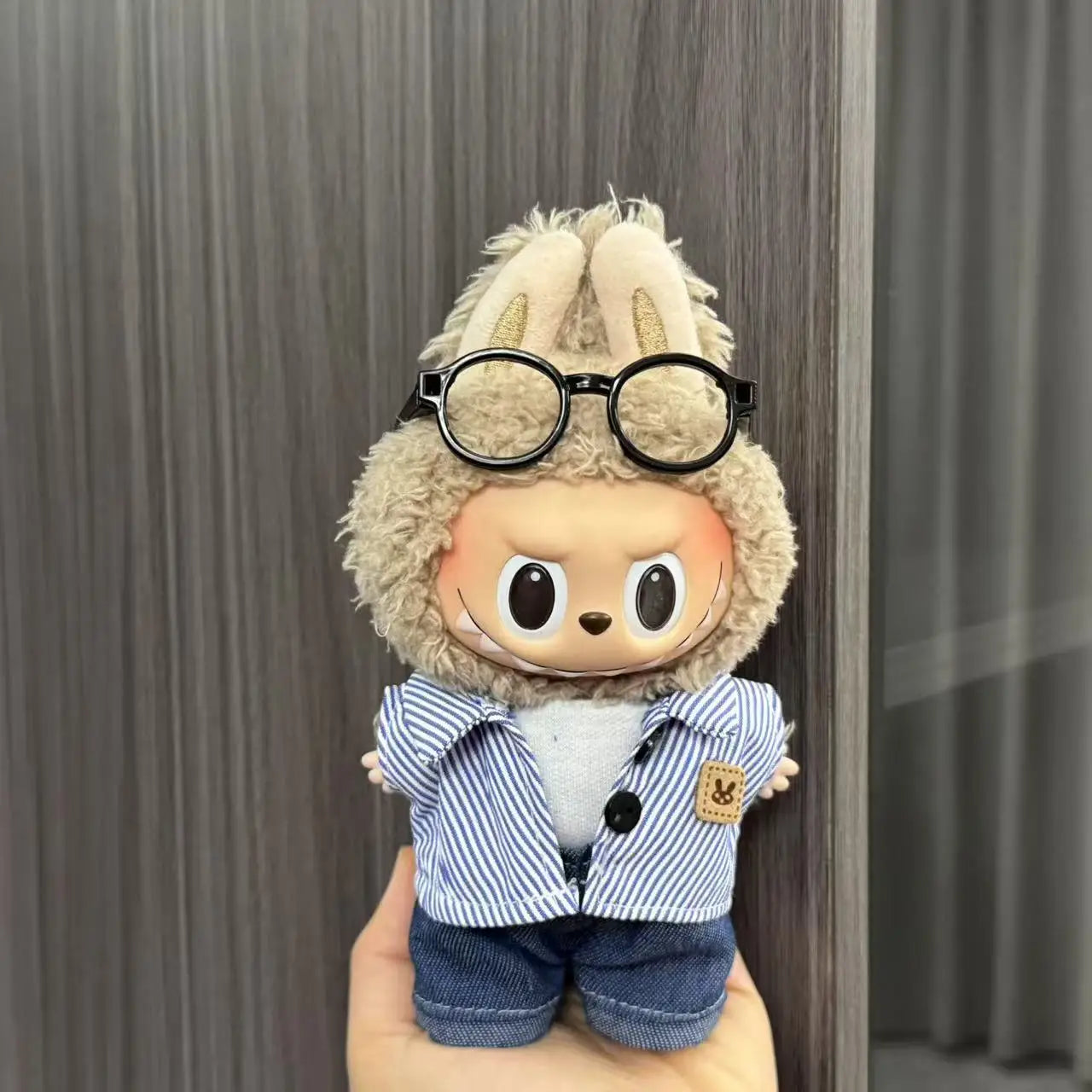 Cute Doll Clothes for LABUBU Mini Plush Doll Clothing Set The Monsters Outfit 17cm Cotton Doll Dress Hat Accessories Kids Gift