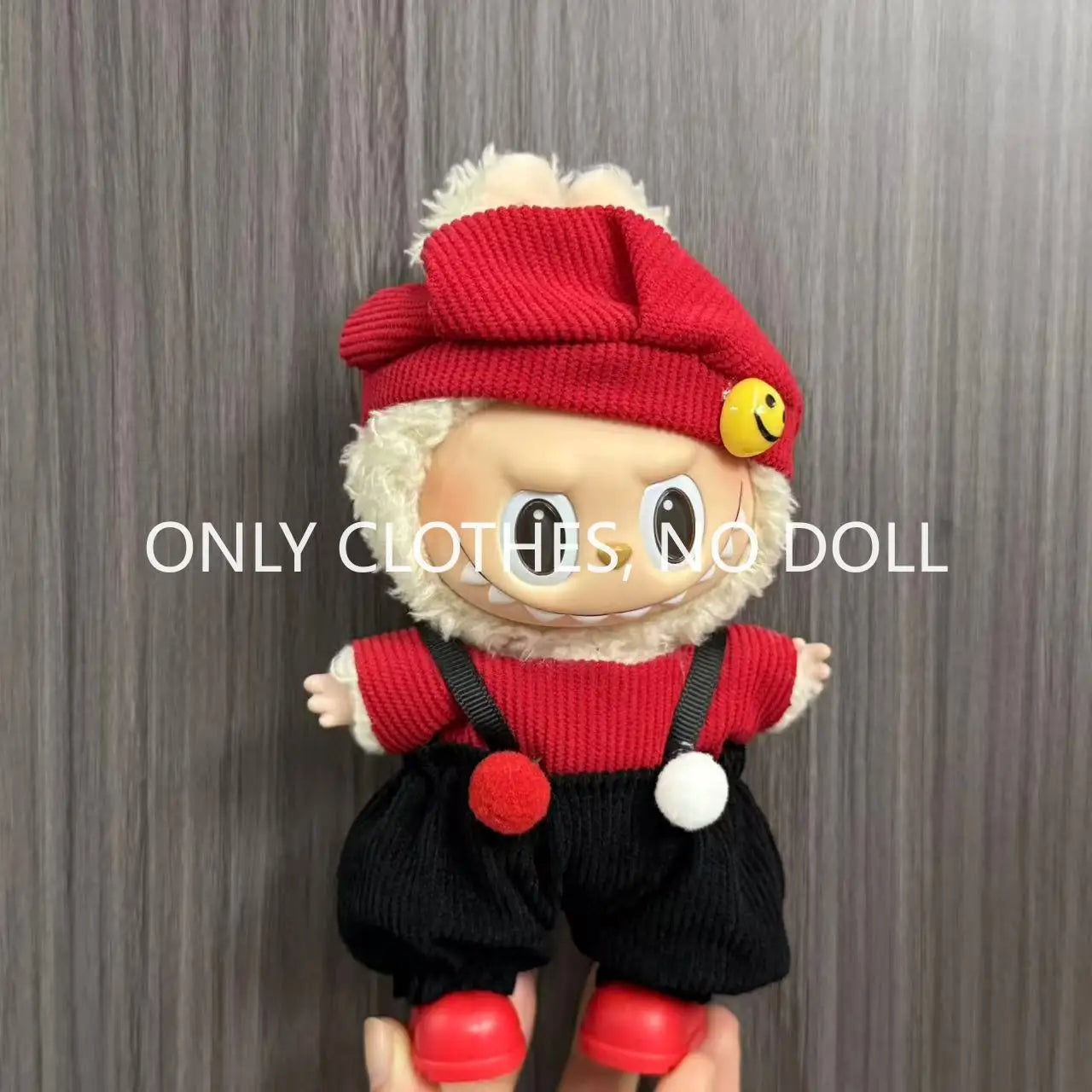 Cute Doll Clothes for LABUBU Mini Plush Doll Clothing Set The Monsters Outfit 17cm Cotton Doll Dress Hat Accessories Kids Gift