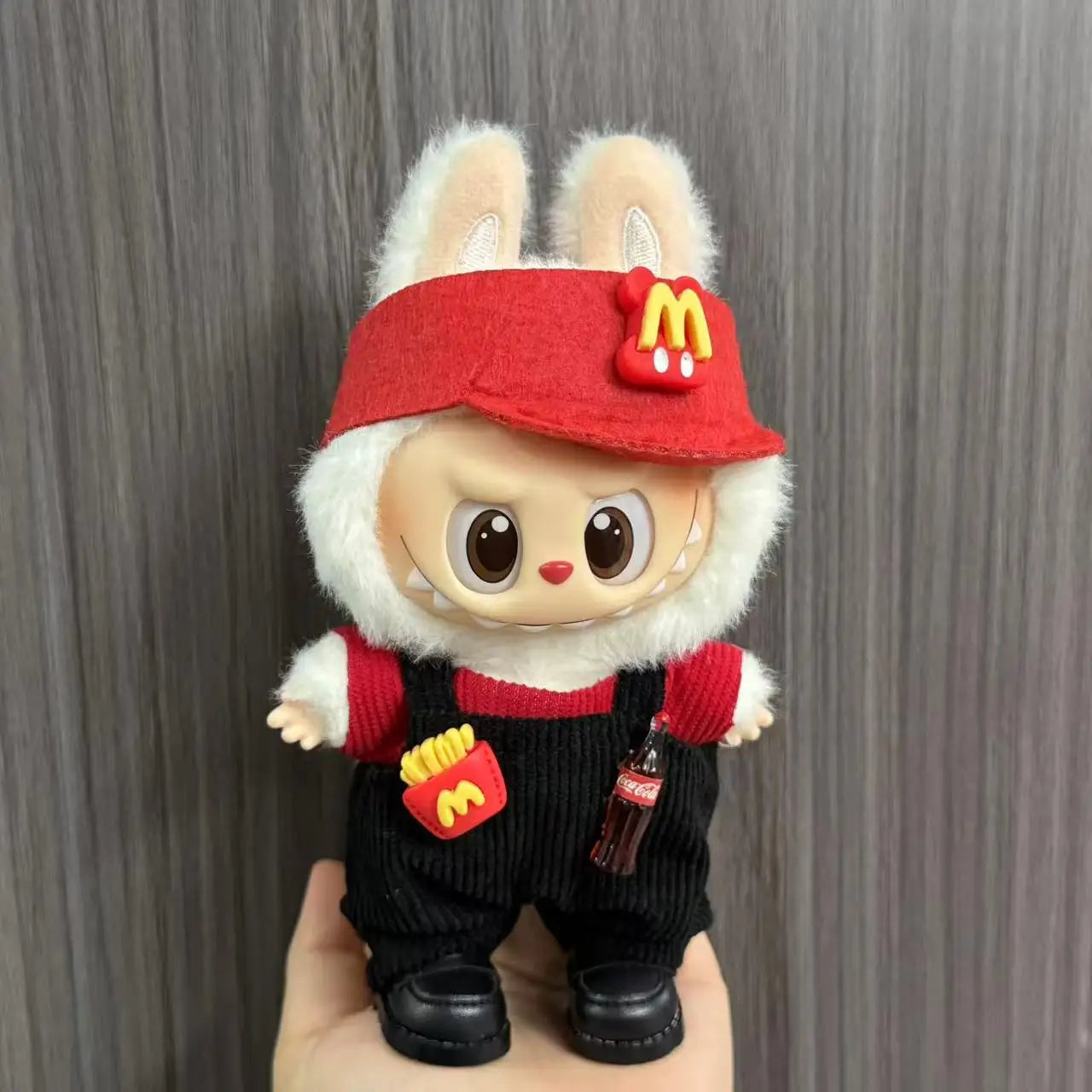 Cute Doll Clothes for LABUBU Mini Plush Doll Clothing Set The Monsters Outfit 17cm Cotton Doll Dress Hat Accessories Kids Gift