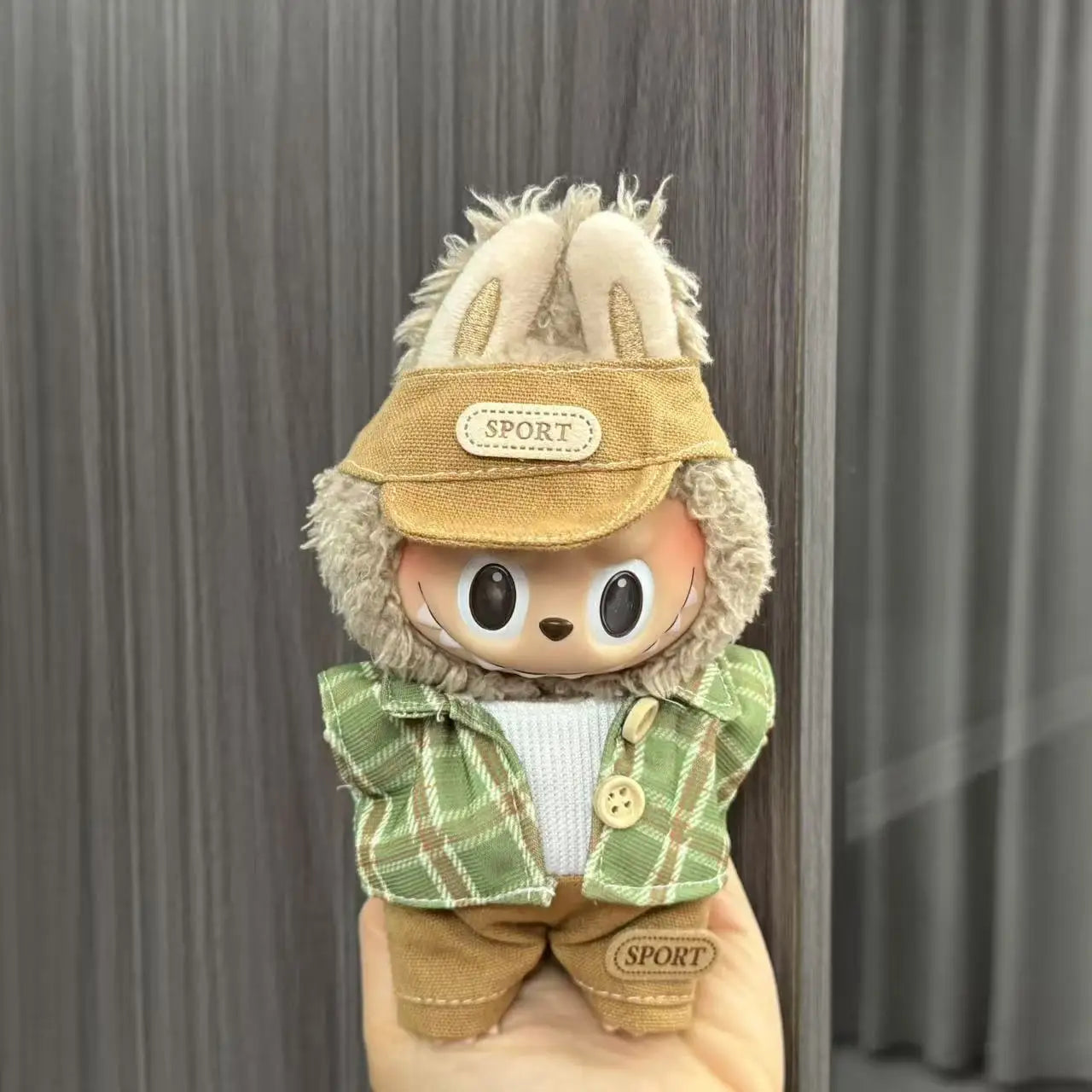 Cute Doll Clothes for LABUBU Mini Plush Doll Clothing Set The Monsters Outfit 17cm Cotton Doll Dress Hat Accessories Kids Gift