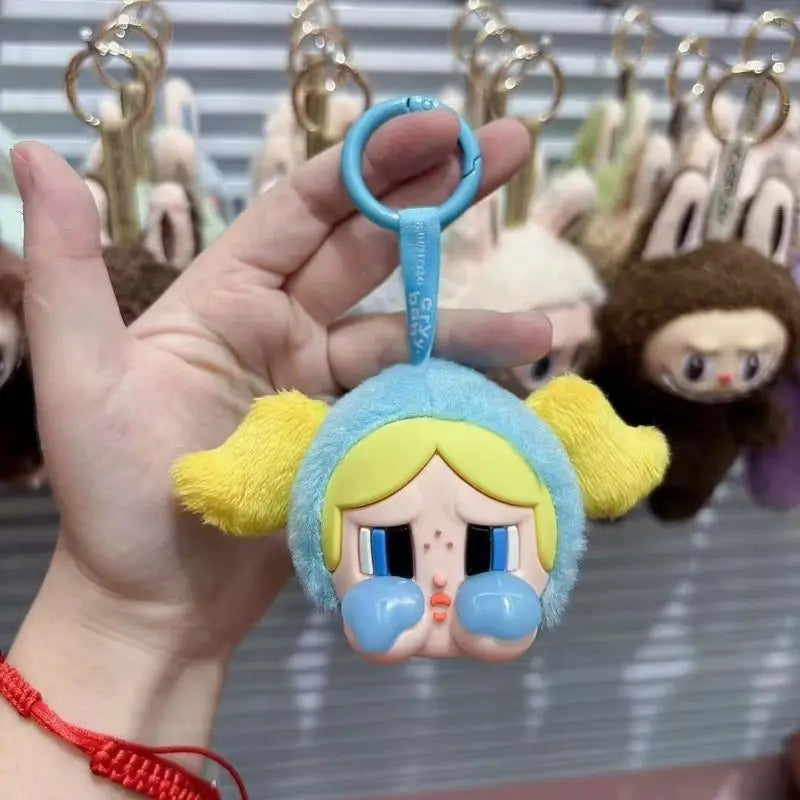 Vinyl Faced Power Girls Doll Bag Decoration Mobile Phone Pendant Cute Ugly Cute Keychain Friend Gift
