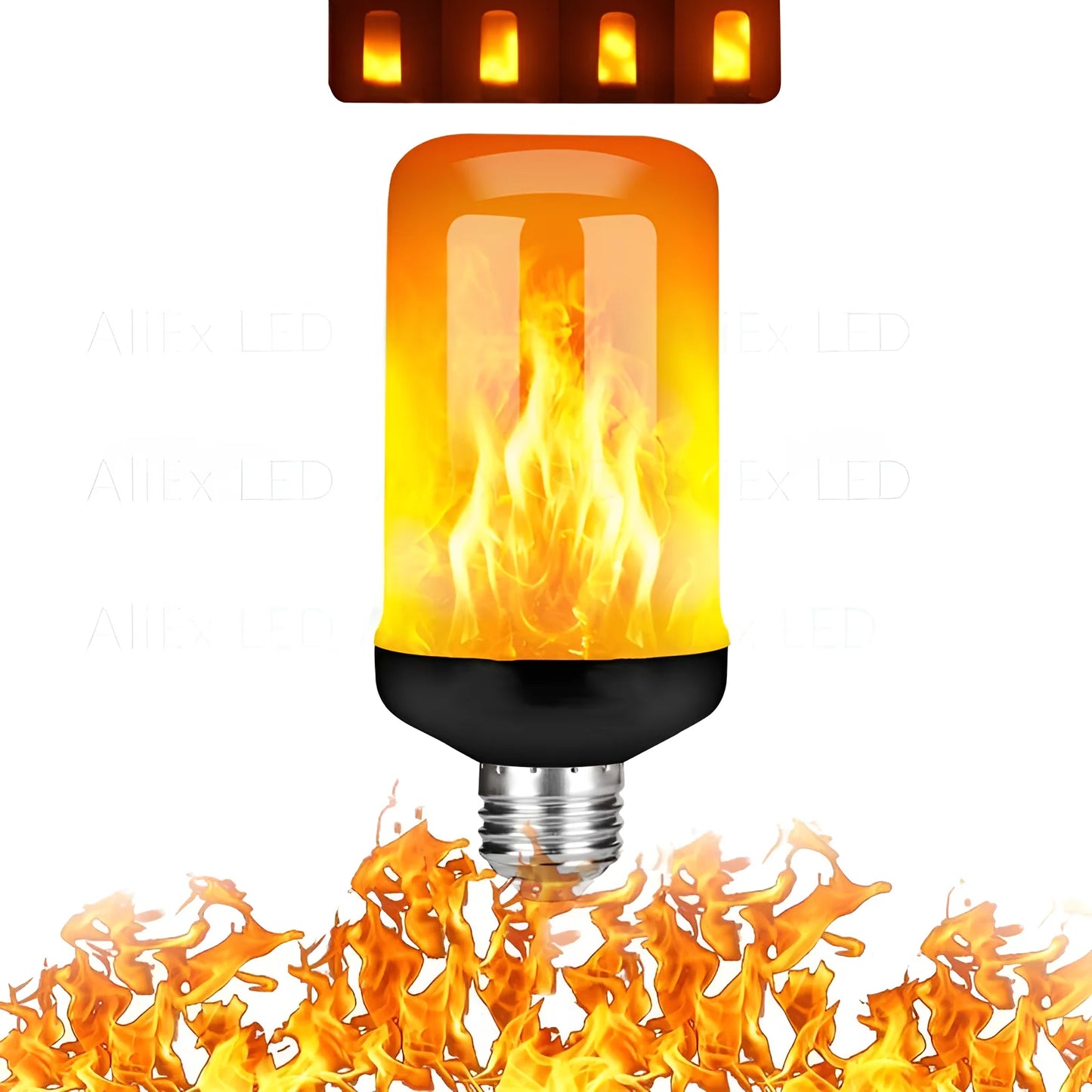 Hot 9W E14 E27 B22 LED Flame Bulb Fire lamp Corn Bulb Flickering LED Light Dynamic Flame Effect AC110V 220V for Home Lighting