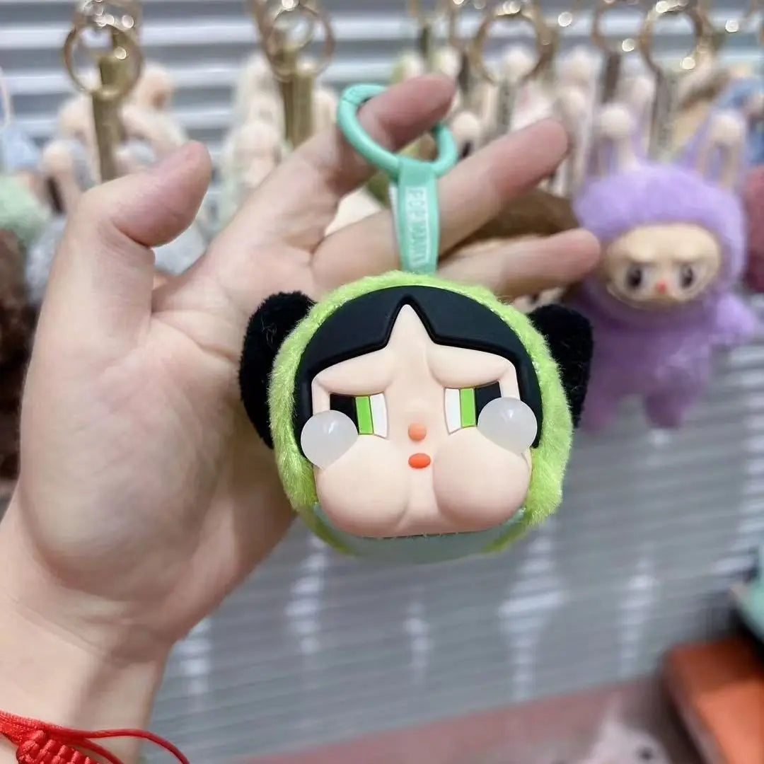 Vinyl Faced Power Girls Doll Bag Decoration Mobile Phone Pendant Cute Ugly Cute Keychain Friend Gift