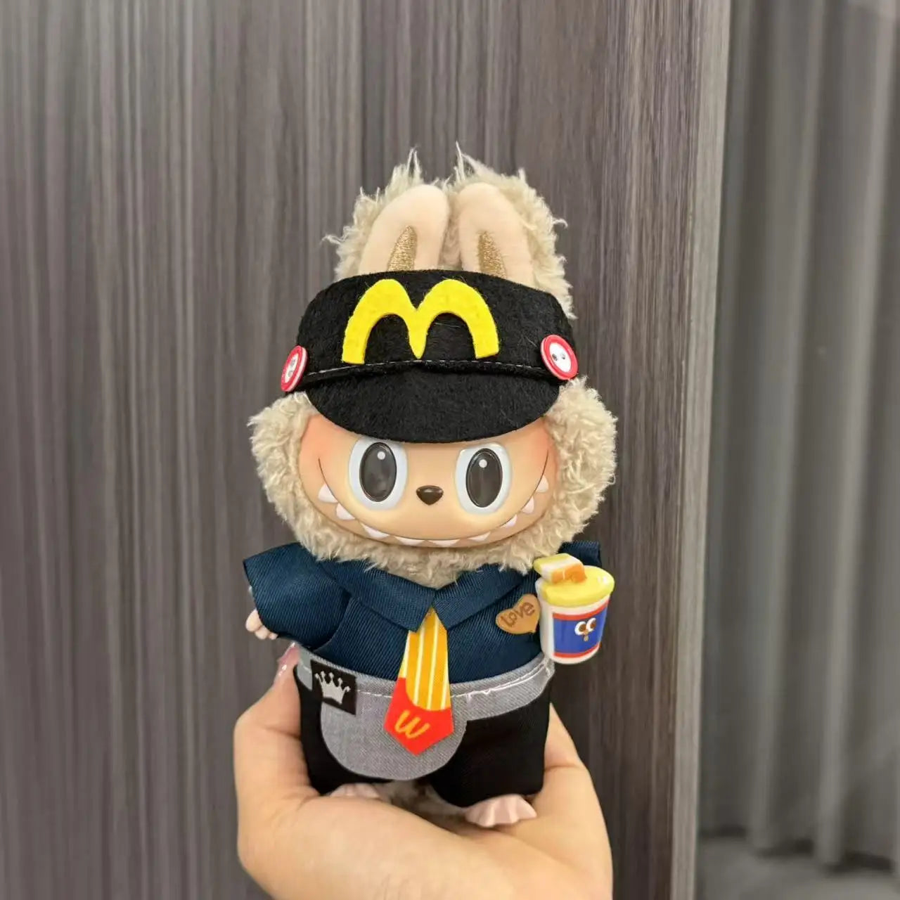Cute Doll Clothes for LABUBU Mini Plush Doll Clothing Set The Monsters Outfit 17cm Cotton Doll Dress Hat Accessories Kids Gift