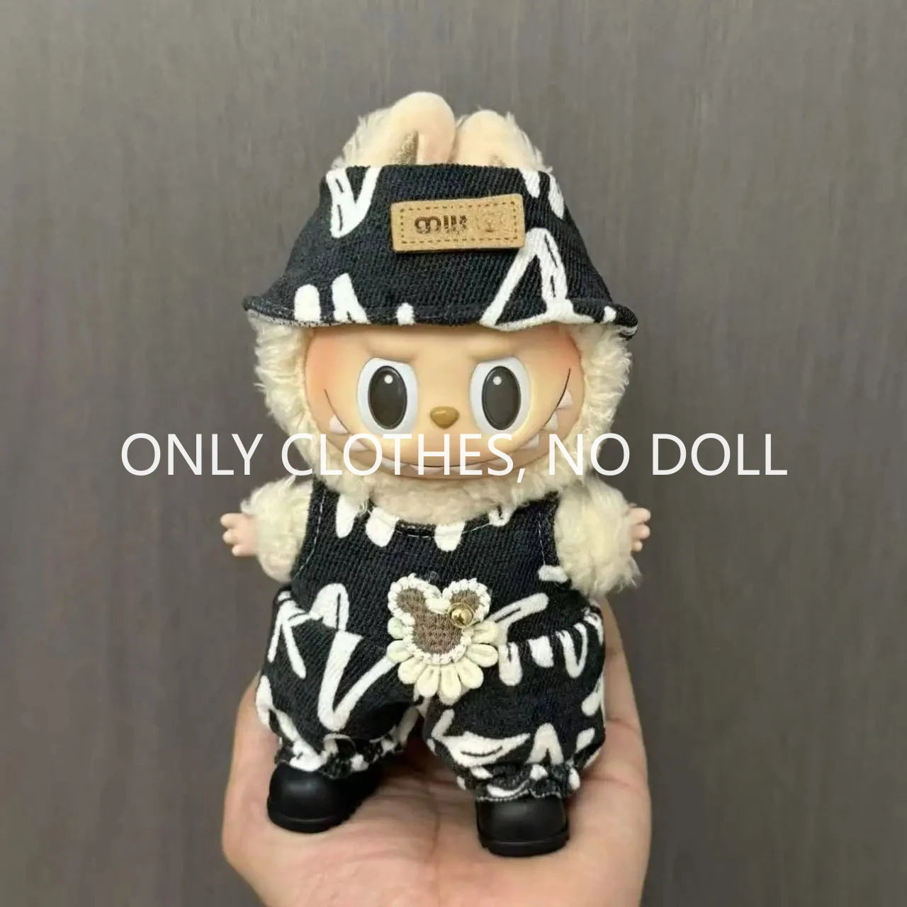 Cute Doll Clothes for LABUBU Mini Plush Doll Clothing Set The Monsters Outfit 17cm Cotton Doll Dress Hat Accessories Kids Gift