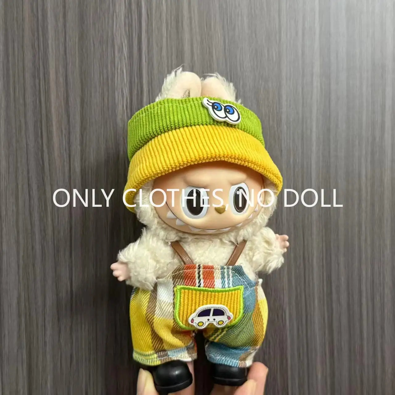 Cute Doll Clothes for LABUBU Mini Plush Doll Clothing Set The Monsters Outfit 17cm Cotton Doll Dress Hat Accessories Kids Gift