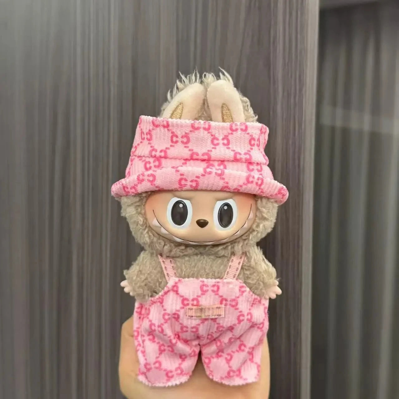 Cute Doll Clothes for LABUBU Mini Plush Doll Clothing Set The Monsters Outfit 17cm Cotton Doll Dress Hat Accessories Kids Gift