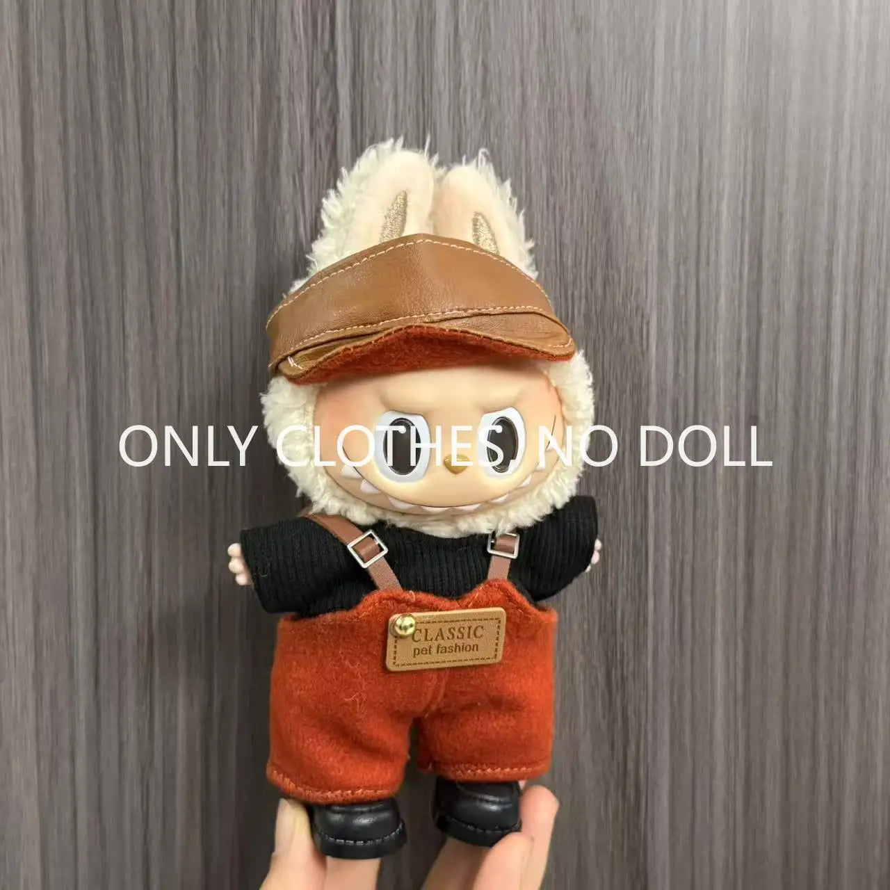 Cute Doll Clothes for LABUBU Mini Plush Doll Clothing Set The Monsters Outfit 17cm Cotton Doll Dress Hat Accessories Kids Gift