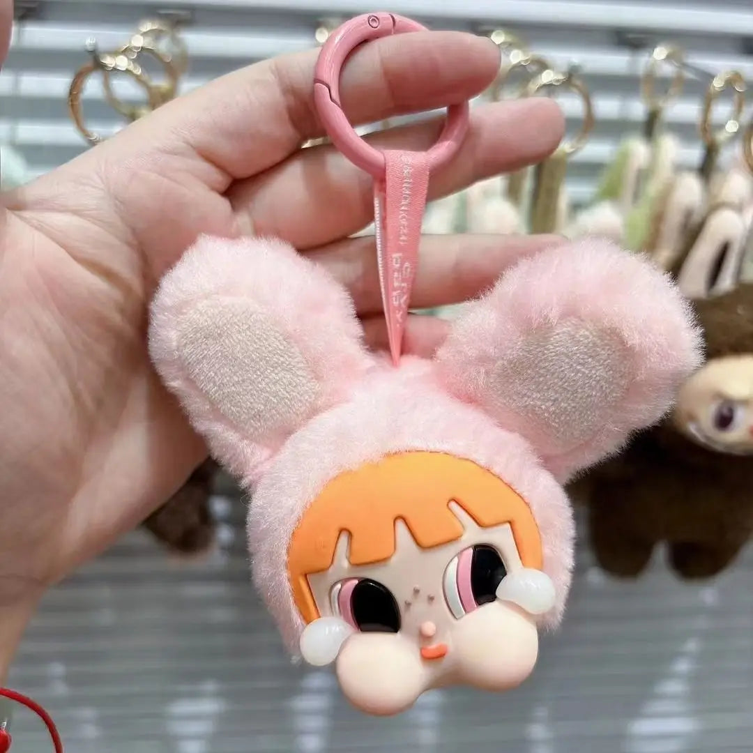 Vinyl Faced Power Girls Doll Bag Decoration Mobile Phone Pendant Cute Ugly Cute Keychain Friend Gift