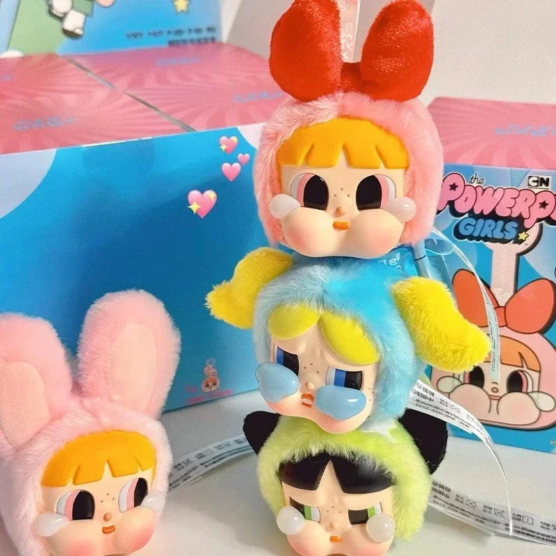 Crybabby Girls' Vinyl Dollface Stuffed Animated Characters, PowerPuff Girls Series Accessories, Gifts for Friends, 2025