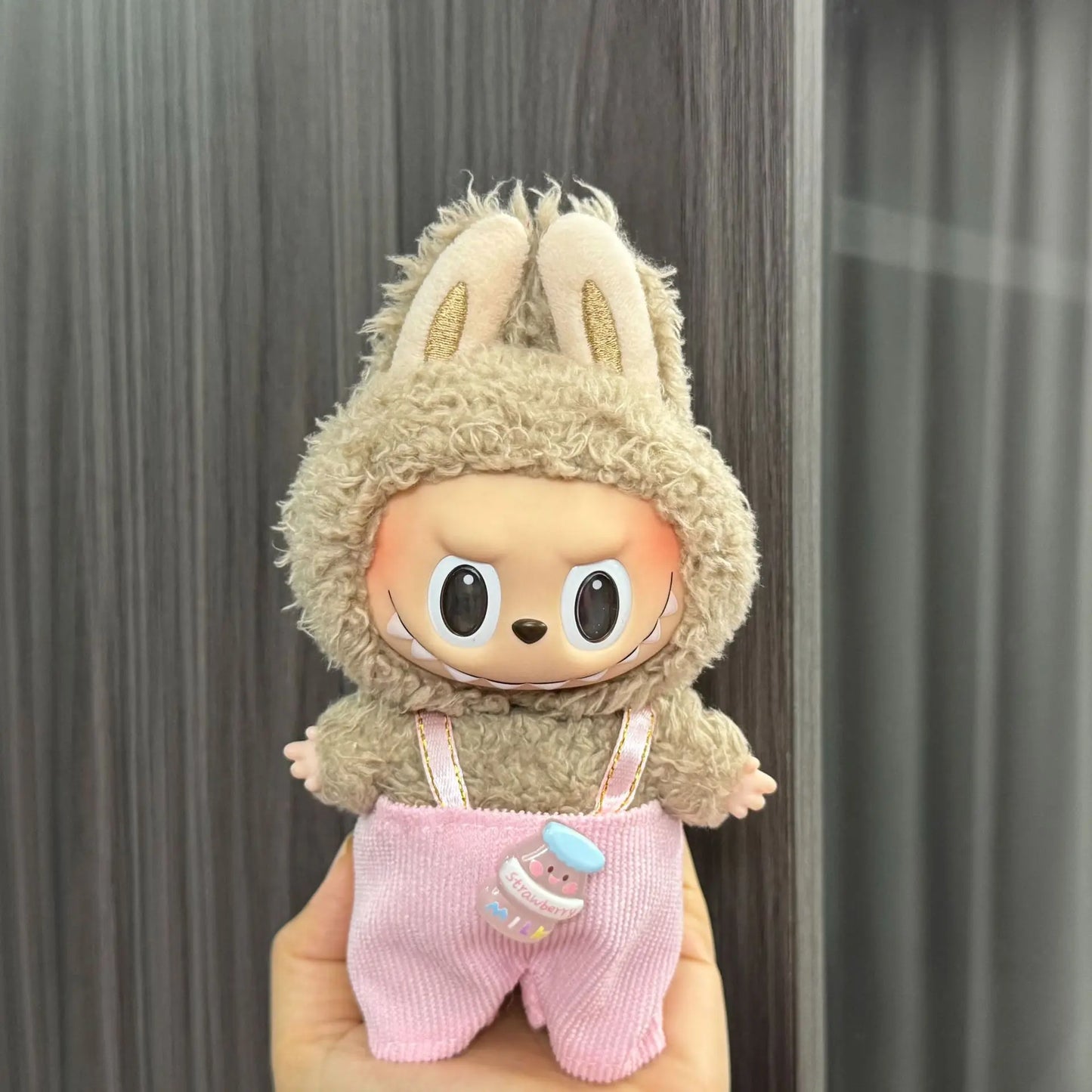 Cute Doll Clothes for LABUBU Mini Plush Doll Clothing Set The Monsters Outfit 17cm Cotton Doll Dress Hat Accessories Kids Gift